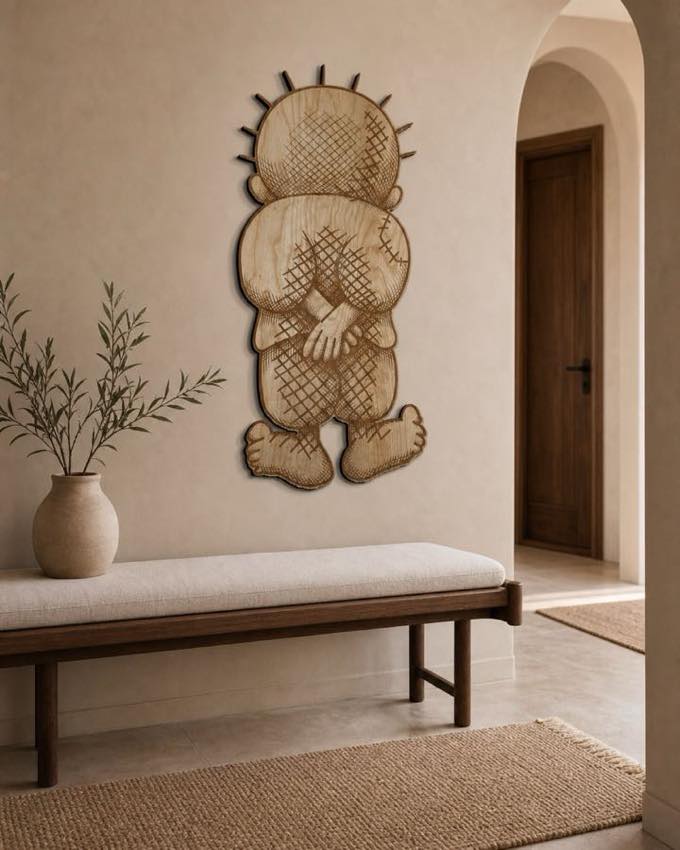 Handala Wood Wall Art - product photograph 2