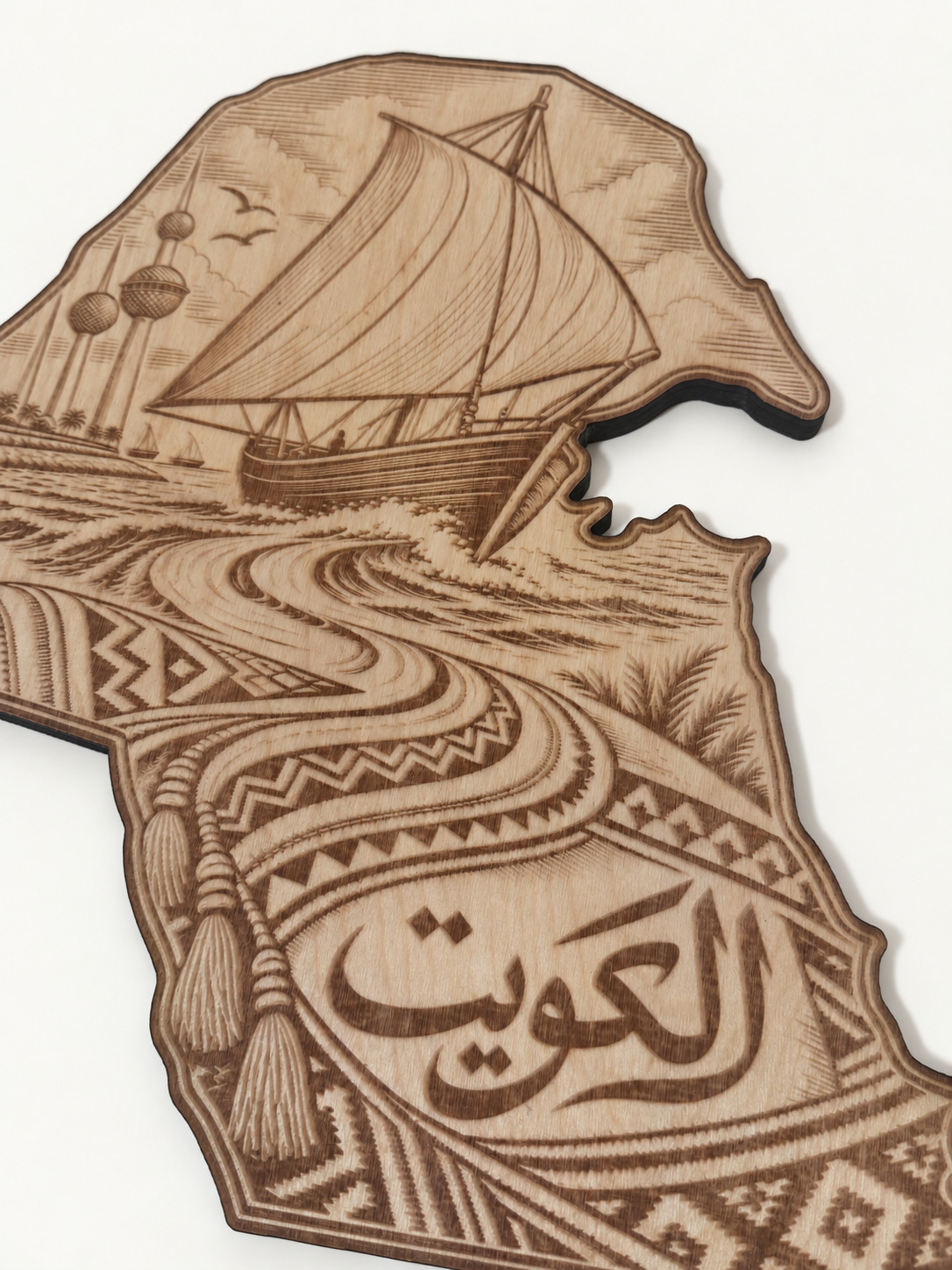 Detail photograph of Kuwait · Sea & Woven Heritage, with background and lighting retouched.