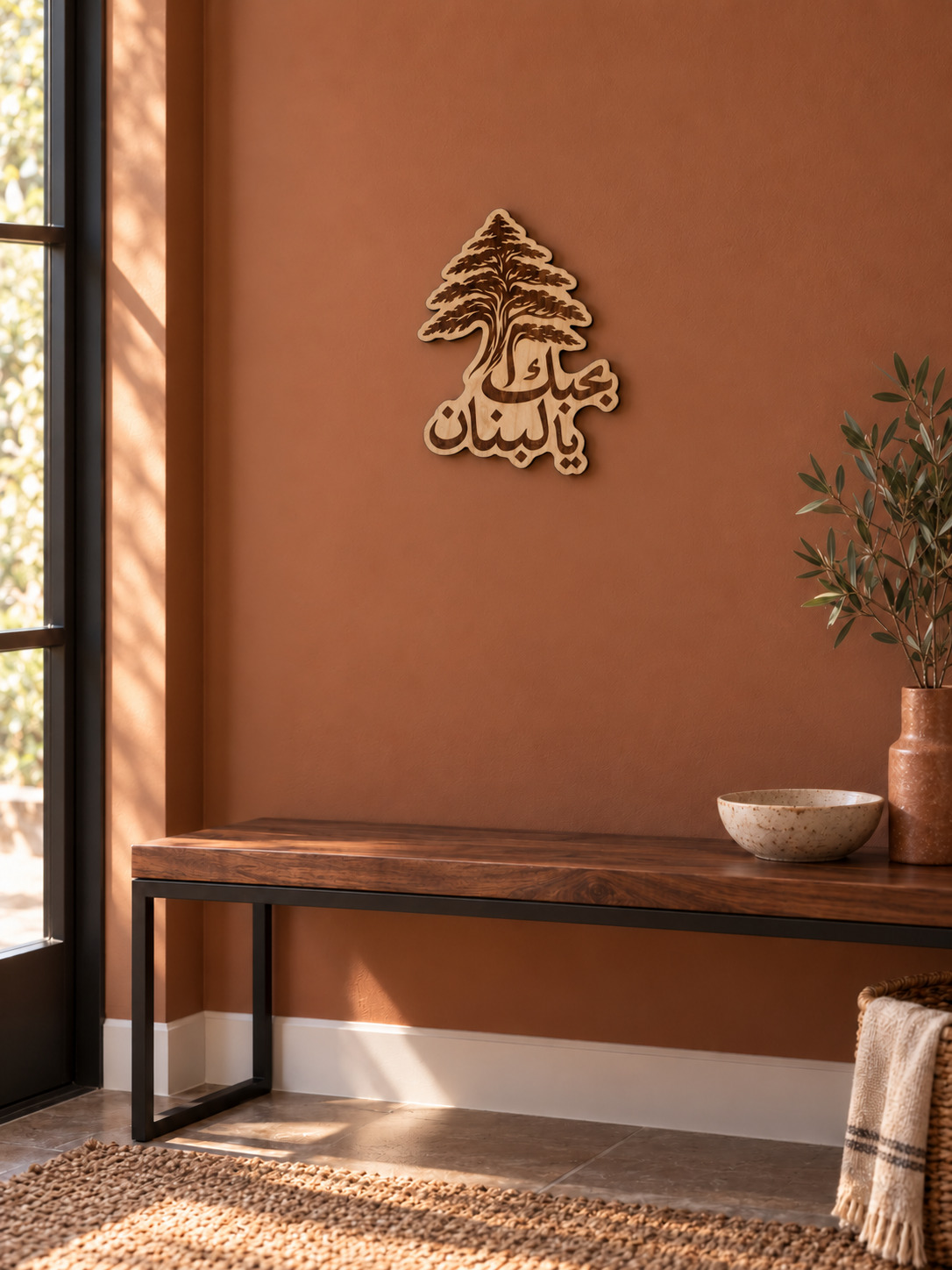 Room visualization of Lebanon · Cedar & Calligraphy; styling shown is illustrative.