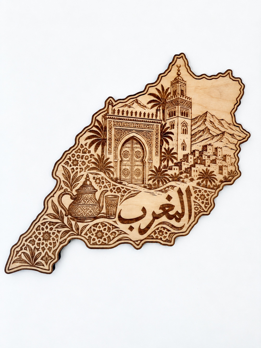 Front photograph of Morocco · Ornate Gateways & Tea, with background and lighting retouched.