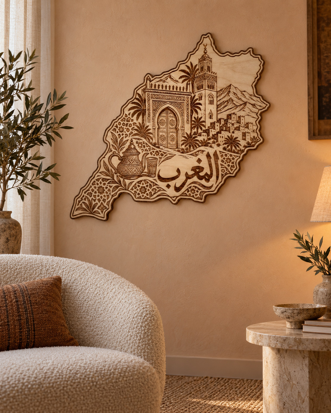 Room visualization of Morocco · Ornate Gateways & Tea; styling shown is illustrative.