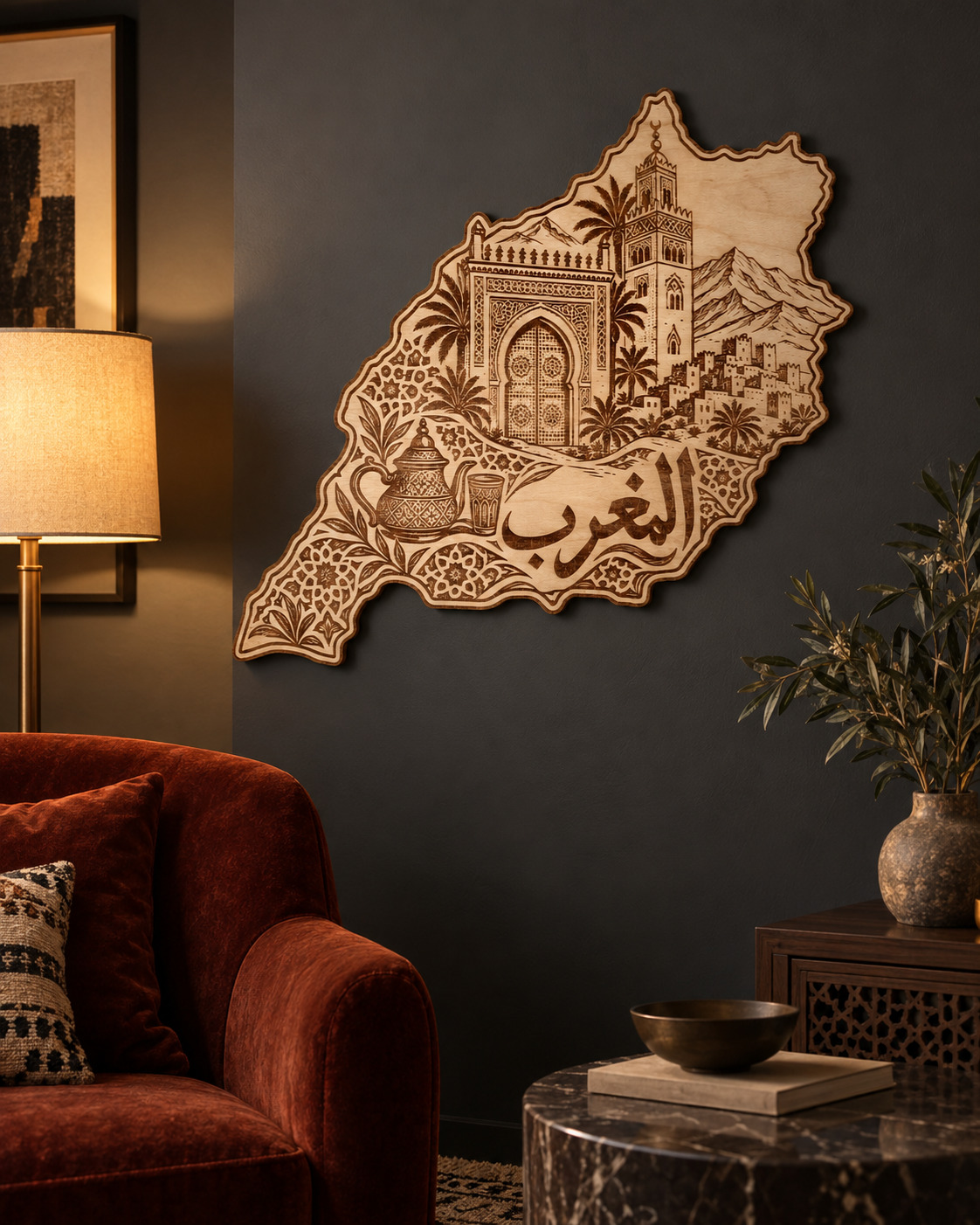 Room visualization of Morocco · Ornate Gateways & Tea; styling shown is illustrative.