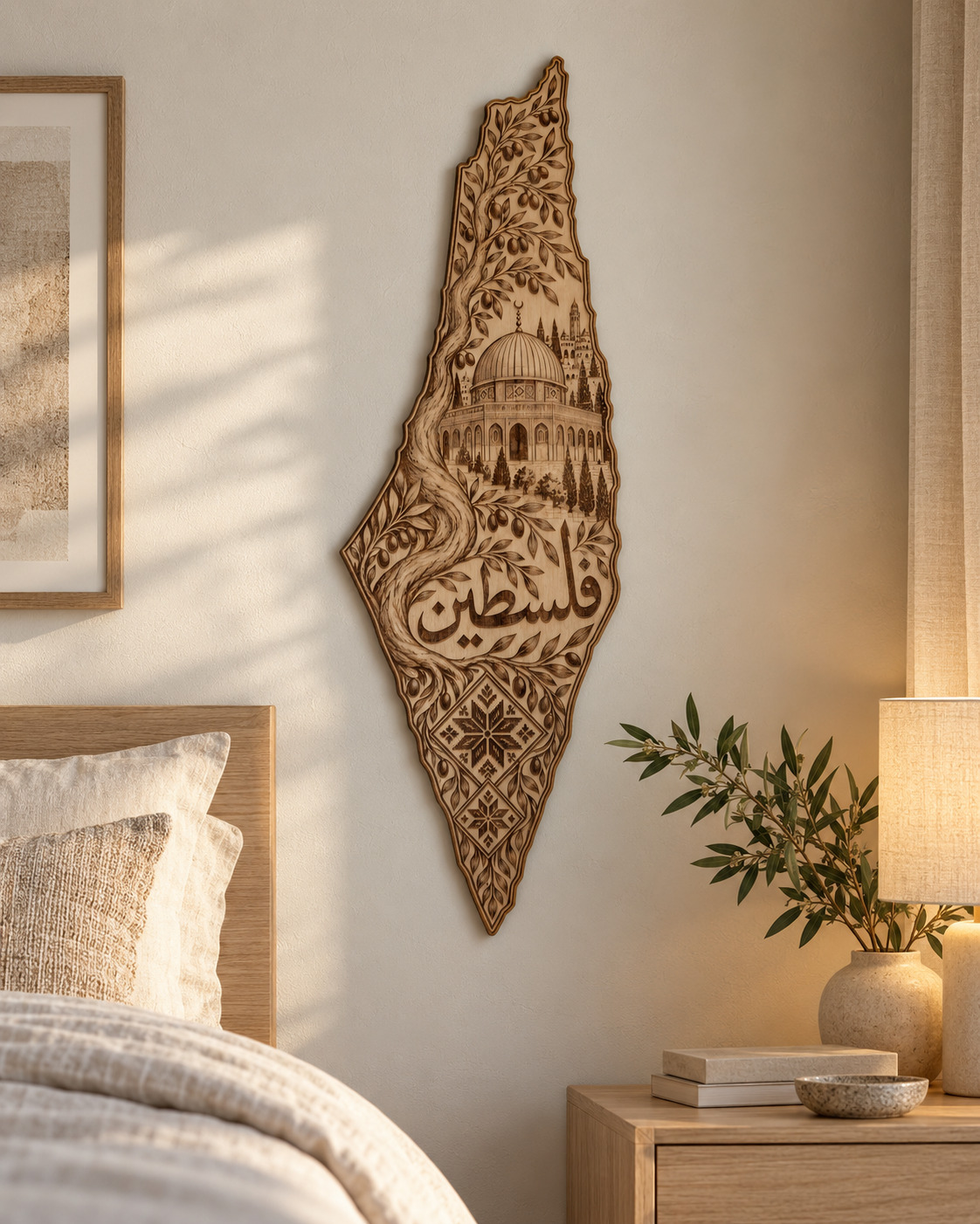 Room visualization of Palestine · Rooted in Heritage; styling shown is illustrative.