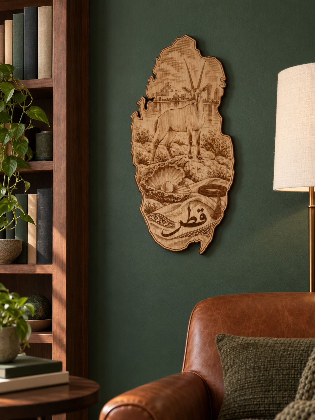 Room visualization of Qatar · Oryx & Pearl; styling shown is illustrative.