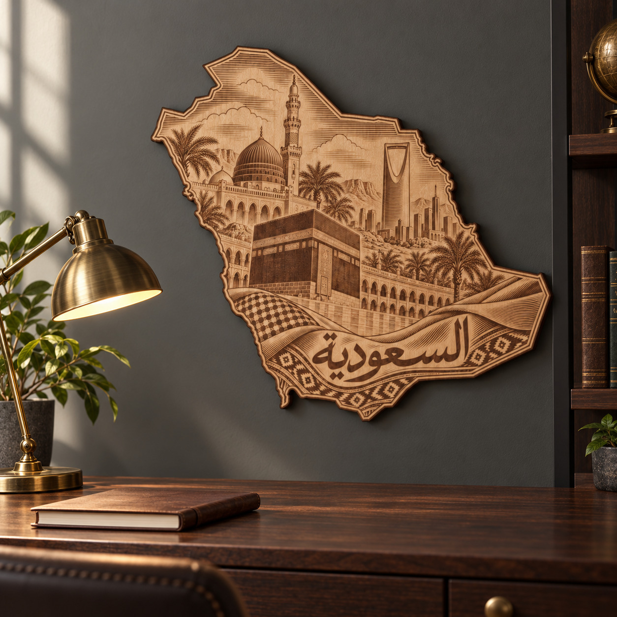 Room visualization of Saudi Arabia · Sacred Places & Skyline; styling shown is illustrative.