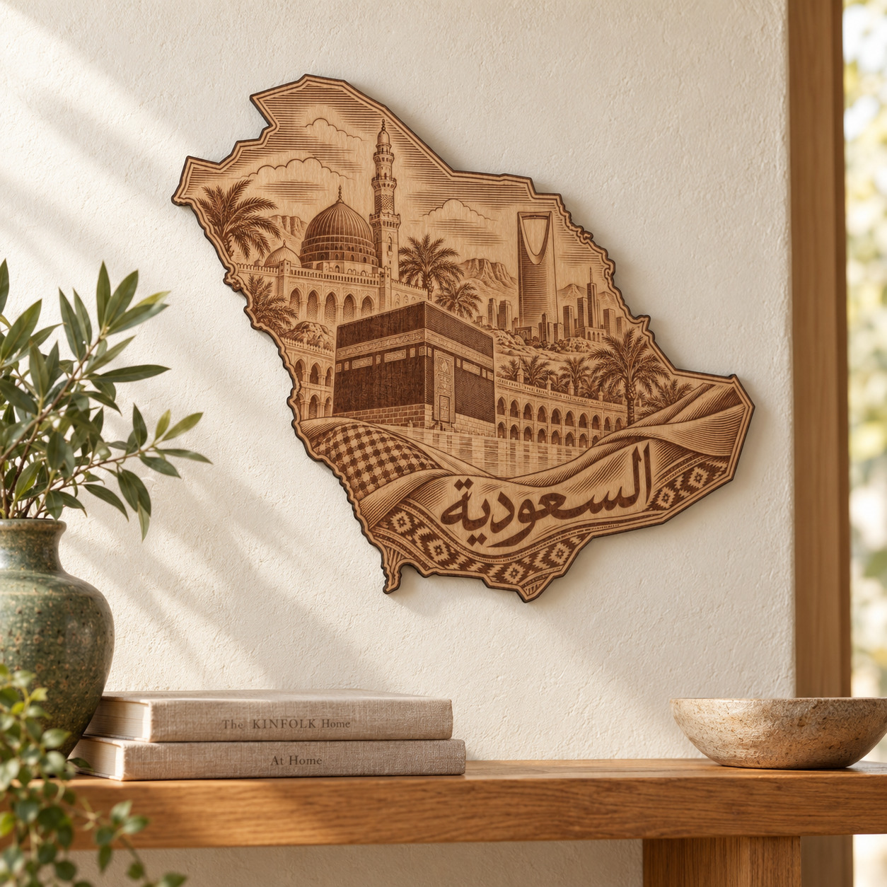 Room visualization of Saudi Arabia · Sacred Places & Skyline; styling shown is illustrative.