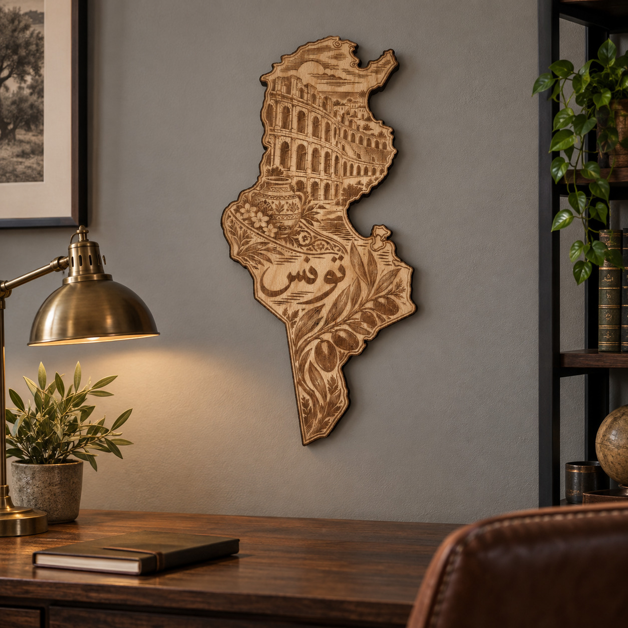 Room visualization of Tunisia · Arches & Olive Branches; styling shown is illustrative.